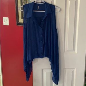 Cefian USA Sleeveless Asymmetrical Top, Size M